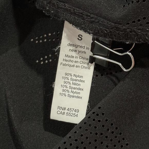 Nanette Lepore Jacket Athleisure Minimalist Perforated Cinch Sleeves Black Small - Picture 4 of 6